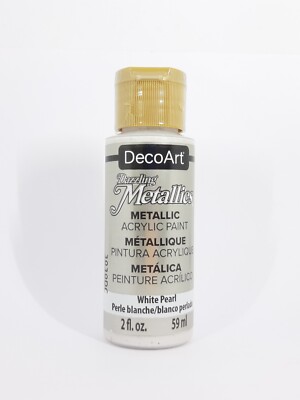 DecoArt Dazzling Metallics Acrylfarbe 59ml DA117 White Pearl