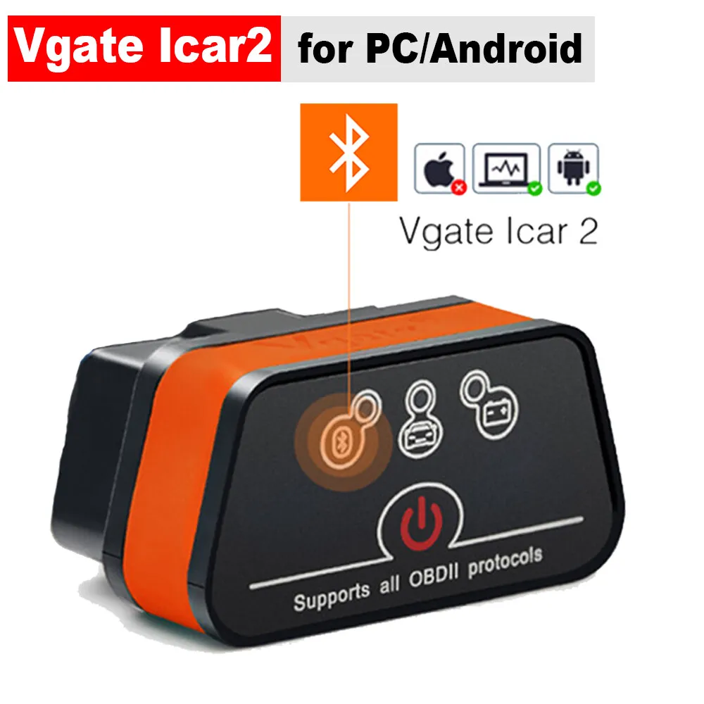 suge job blive imponeret Vgate iCar OBDII Code Reader ELM327 Bluetooth OBD2 Scanner Car Diagnostic  Tool | eBay