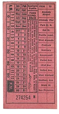 Southern Pacific Railroad Ticket #274254