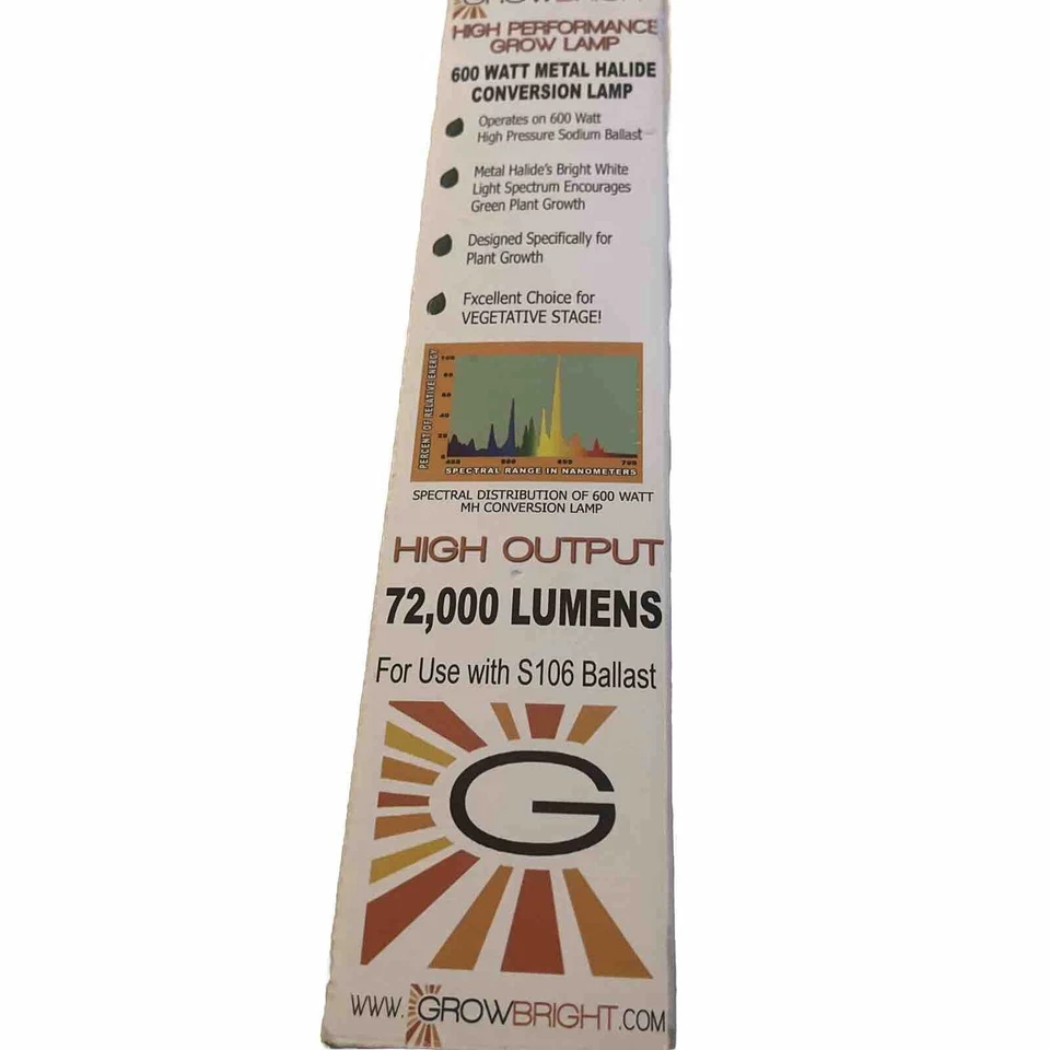 GrowBright 600 Watt Metal Halide Conversion Bulb - Image 3 of 4