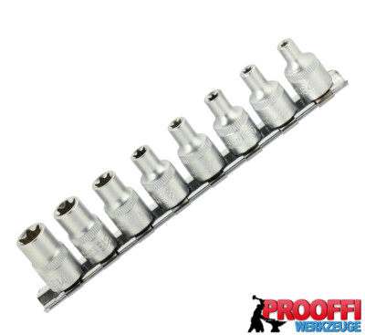 Torx E-Profil Aussen Stecknuss Steckschlüssel Set 3/8'' 8-tlg E4 - E14 G13530