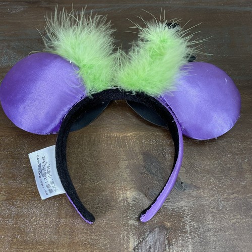 2018 Disney Parks Maleficent Minnie Mouse Ears Headband W/ Horns & Feathers HTF - Picture 13 of 14