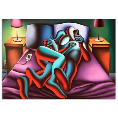Mark Kostabi So Wie Versprochen Hand Signiert Urban Art US Künstler Urban Art
