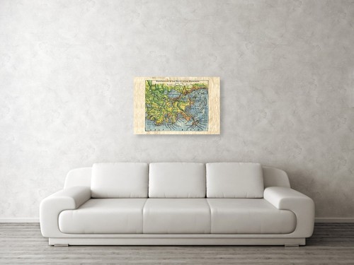 Nueva Orleans y Delta 1906 mapa histórico obra de arte arte de pared impresión de colección - Imagen 3 de 3