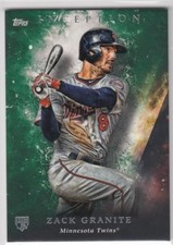 ZACK GRANITE 2018 Topps Inception GREEN Base PARALLEL RC Twins Card #67