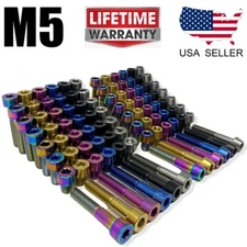 M5 Titanium Anodized Color Tapered or Square Allen Socket Head Cap Bolt Fastener