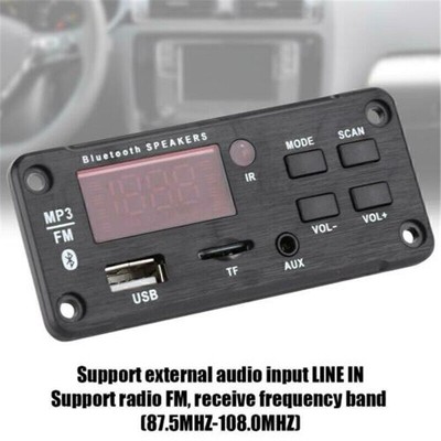 Bluetooth 5.0 MP3 Decoder Board Audio Modul Unterstützung USB FM Radio für Auto