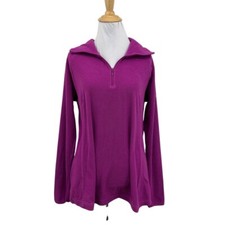 Columbia Fleece Womens L Large Very Berry Red Glacial IV Half Zip Sweatshirt