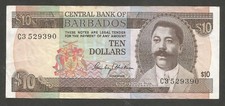 Barbados 10 Dollars N.D. (1975); VF; P-33a, BNB-B205a; Assembly building
