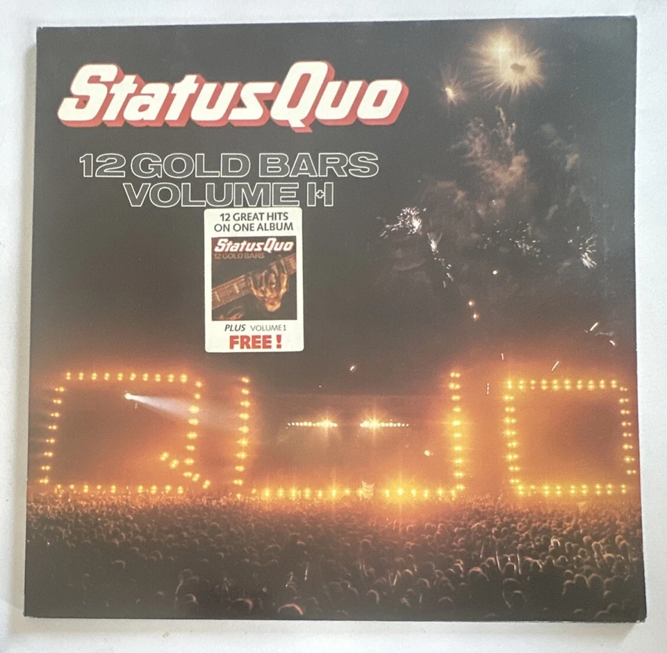 Status Quo - 12 Gold Bars Volume 1+1  QUOTV 2  UK 2LP 1984 Vertigo  EX / EX - Image 2 of 4