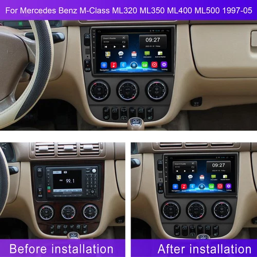 Android 14 Car Stereo Radio For Mercedes Benz M-Class W163 ML350 ML400 1997-05 - Bild 8 von 24