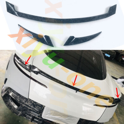 For 2017-23 Aston Martin DB11 3Pcs Real Carbon Fiber Rear Trunk Wing Spoiler Lip