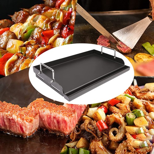 Universal 25"x16" Nonstick Coating Cooking Griddle Plate for Charcoal/Gas Grill - Picture 7 of 11