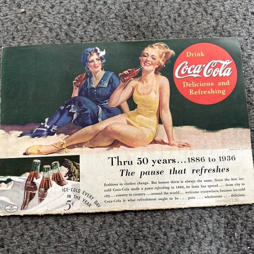 Coca-Cola Advertising National Geographic Jun & Sept 1936 Ads Soda Refreshment - Picture 11 of 11