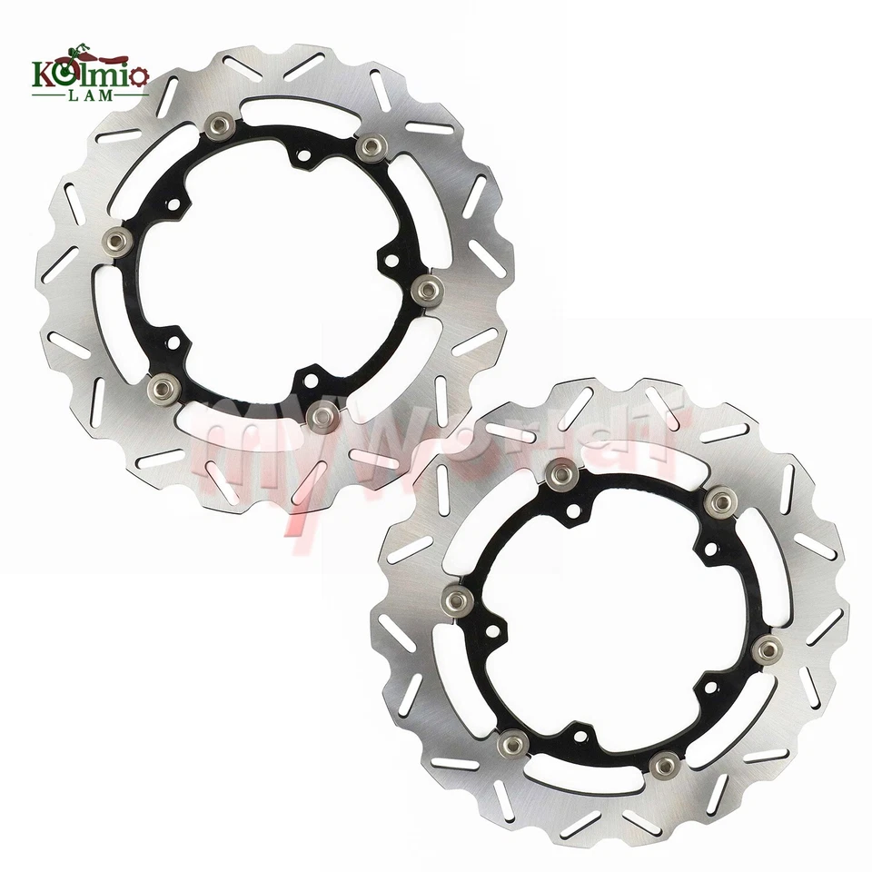 Rotores de disco de freno delanteros aptos para Yamaha YZF R6 2003-2004 FZ6 2004-2009 Foto 2 de 4