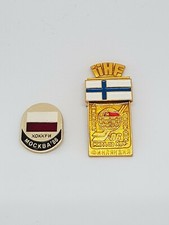 IIHF ICE HOCKEY WORLD CHAMPIONSHIP 1986 USSR, 2x Pin Finland