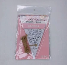 Bright & Bold Paper Banner Kit Color Your Own Party Banners - Roses