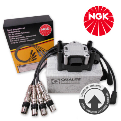 NGK ZÜNDKABELSATZ + ZÜNDSPULE FÜR VW GOLF VI POLO 6R SKODA FABIA II SEAT 1.2 TSI