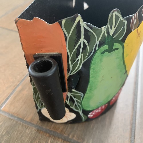 Vintage Handpainted Vintage Wall Bracket/Planter Fruit Themed 90s - Picture 6 of 6