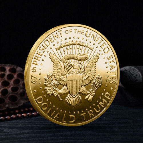 Moneta Commemorativa AQUILA Oro 2025 47° Presidente Donald Trump Medaglia LIBERTY - Foto 2 di 6