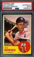 Dick Howser PSA DNA Signed 1963 Topps Autograph