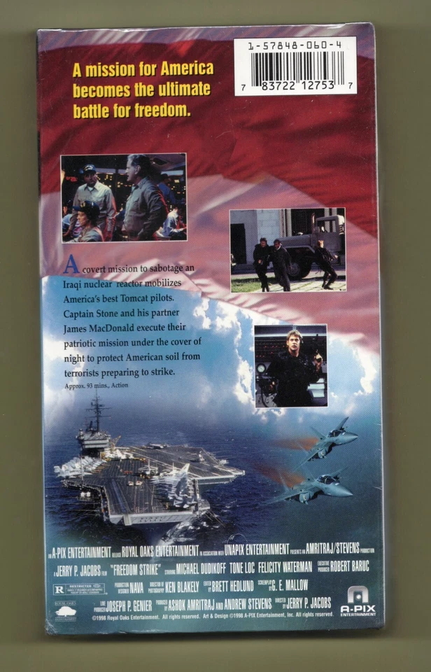 Freedom Strike VHS 1998 Michael Dudikoff Tone Loc APix Promo Screener Sealed - Image 2 of 4