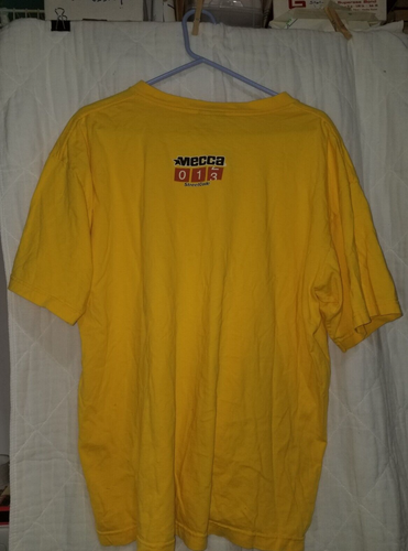 Camiseta Mecca Street Code Talla XL Hombre Amarilla Streetwear Años 90 Hip Hop Y2K Grunge - Imagen 4 de 5