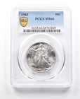 1943 Walking Liberty Half Dollar MS66 PCGS *3048