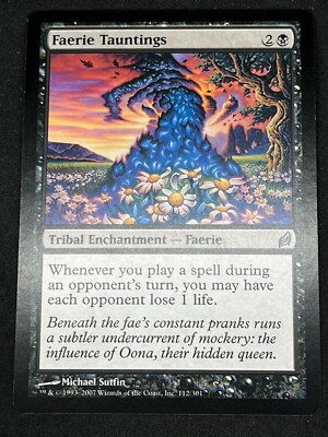 Magic the Gathering MTG Faerie Tauntings Black Lorwyn Uncommon