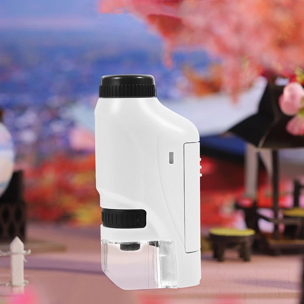 Portable Student Microscope White Plastic Educational Science Tool