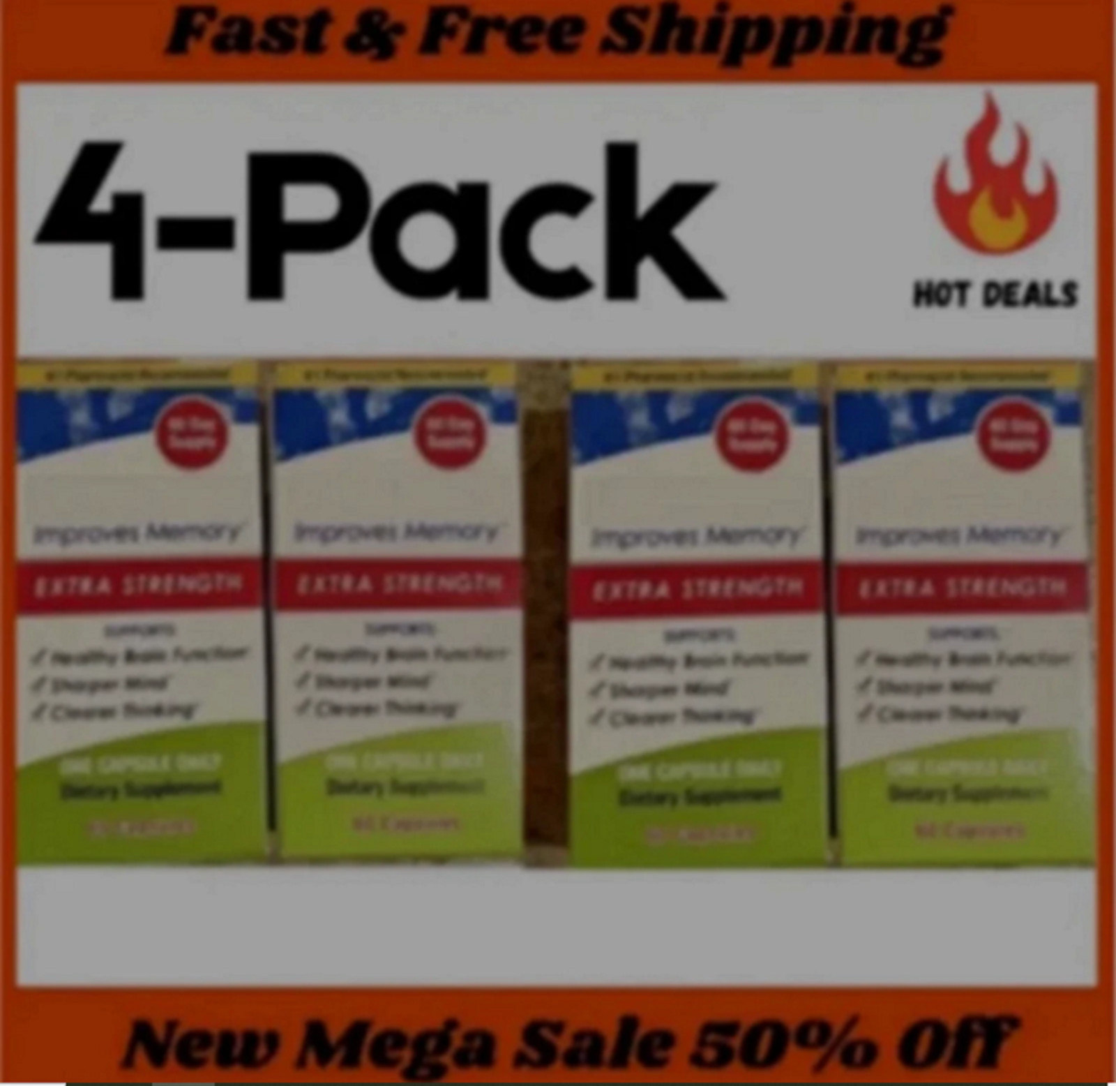 4Pack Capsules – 240 Count – 20mg – New – Free Shipping – Ships From USA
