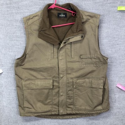 RedHead Vest Mens XL Brown Canvas Quilted Full Zip Hunting Workwear Outdoor