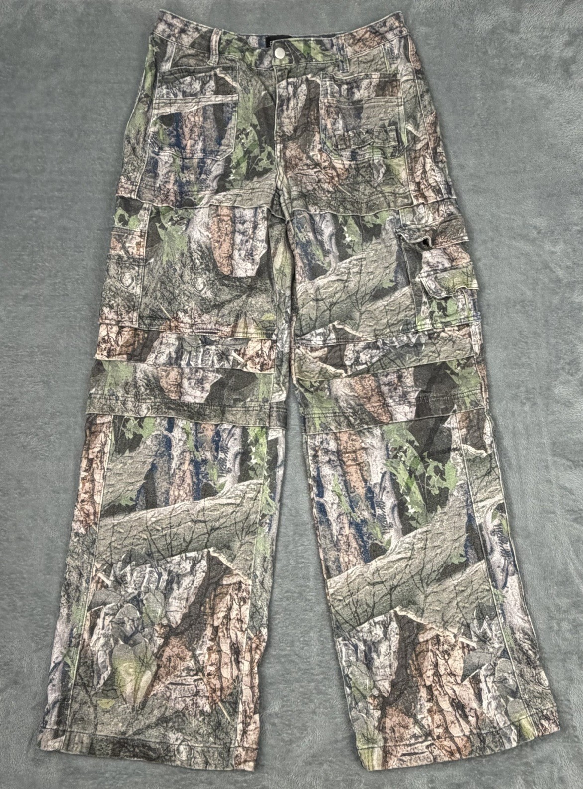 Fashion Nova Camo Pants Womens XL Fit 34x33 Stretch Cargo Utility Pockets