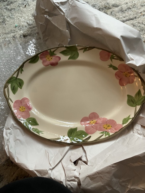 Fransiscan Desert Rose Serving Platter Made In England 14 Inches Diameter