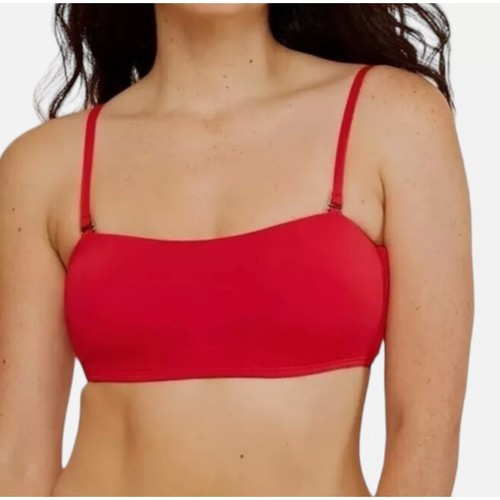 Top de bikini Andie Swim rojo The Rio Bandeau - Imagen 2 de 7