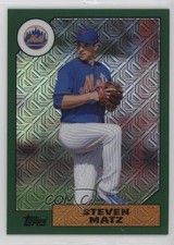 2017 Topps Silver Pack 1987 Design Chrome Green 166/175 Steven Matz #87-SMZ ig3