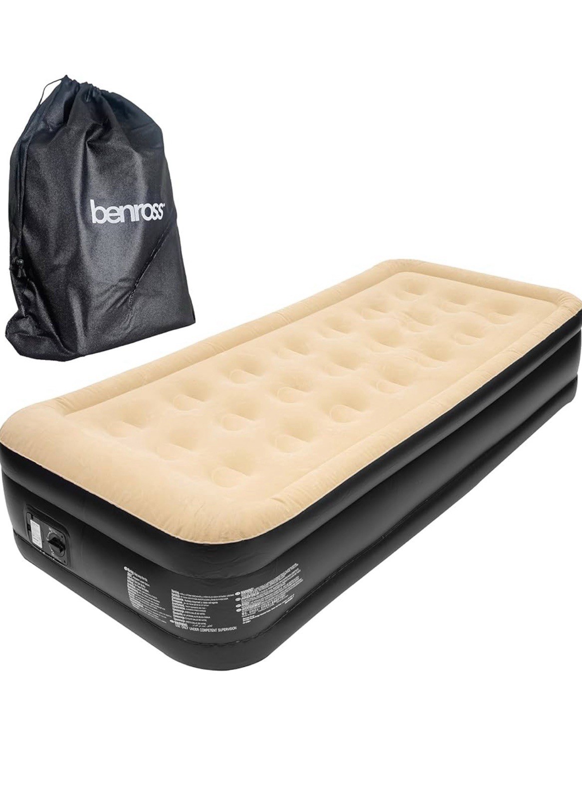 Benross 88080 Cama de Aire Individual/Colchón de Cama de Aire Inflable con Eléctrico Incorporado