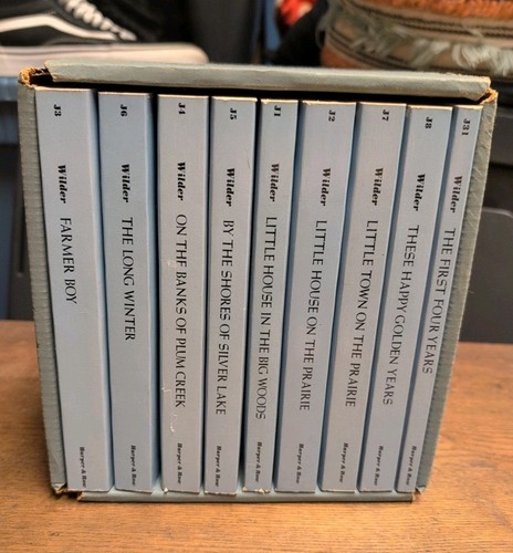 The Complete Set of Laura Ingalls Wilder Little House Books 9 Vol 1971 Paperback - Picture 2 of 16