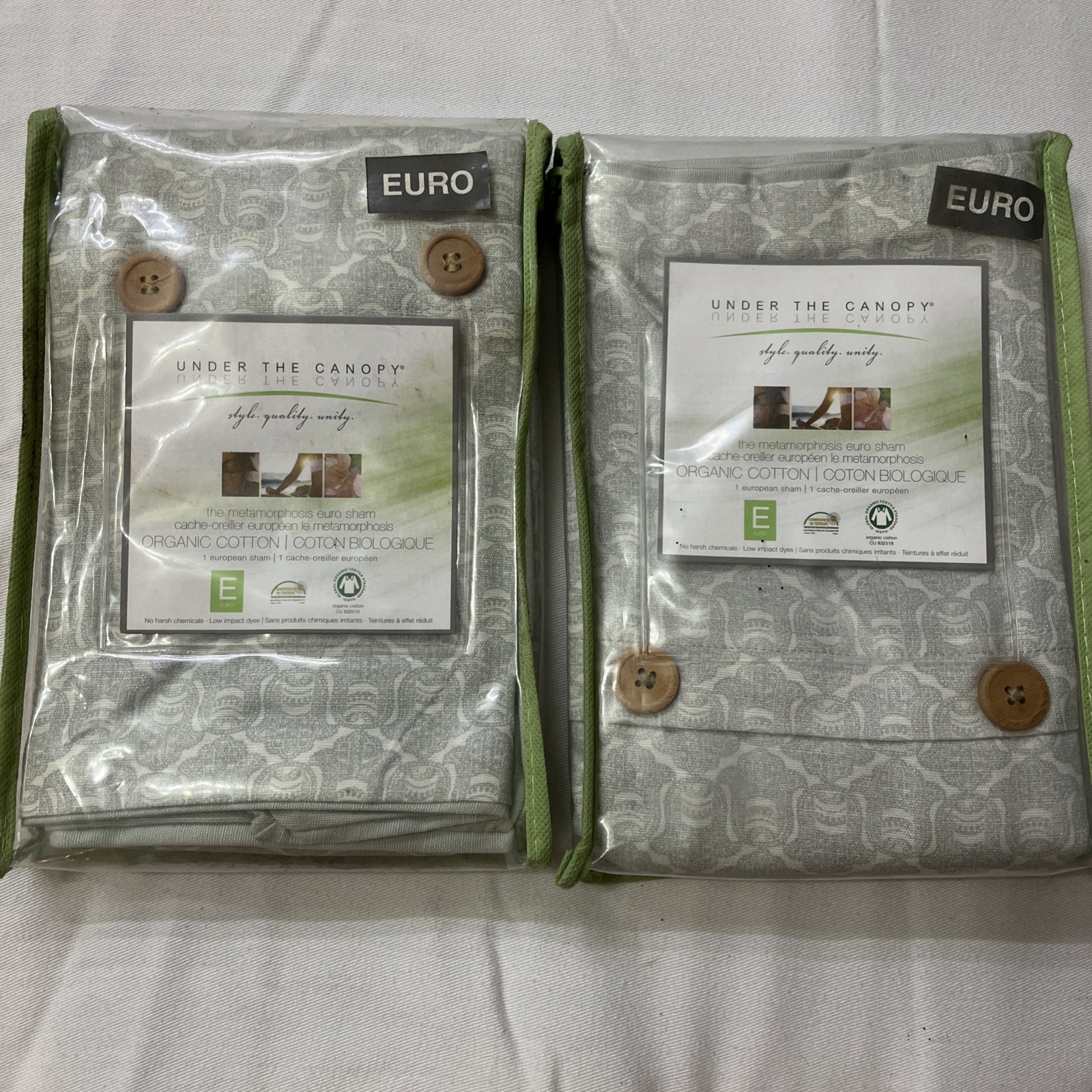 The Metamorphosis Gray Euro European Sham ~ Organic Cotton New