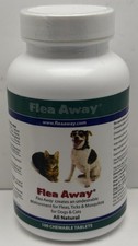 Flea Away 100 Chew Tabs Flea Tick  Mosquito Repellent for Dogs  Cats 12/27:1A2
