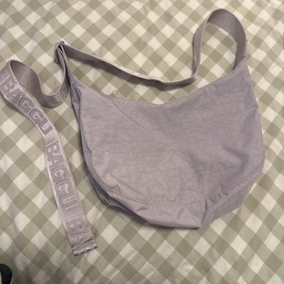 BAGGU Medium Crescent Bag Lavender Dusty Pink Perfect Condition