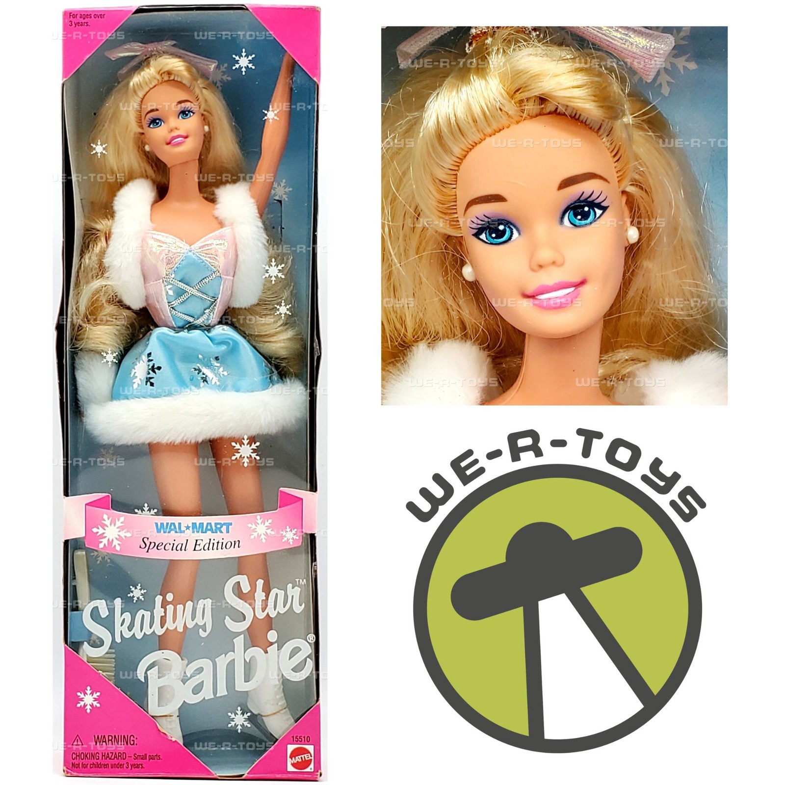 Skating Star Barbie Doll Walmart Special Edition 1995 Mattel 15510