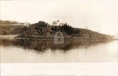 Stockton Springs ME Maine Lighthouse Life Saving RPPC Photo Postcard COPY