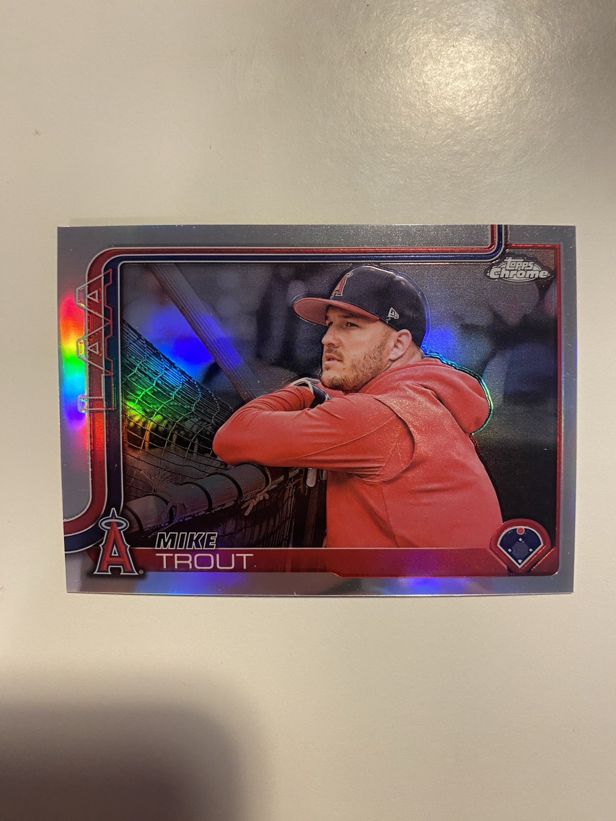 2025 Topps Chrome MLB Mike Trout Image Variation SSP #100 Los Angeles Angels
