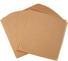 200Pcs 6 X 6 in Hamburger Patty Paper, Unbleached Parchment Paper Squares, Non-S