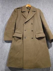Military Poliska Army Officers Trench Coat/ WWII  Vintage/infantry Pins /Wool
