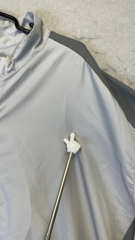 Adidas Golf Pullover Mens 2XL Gray Half Zip Short Sleeve Windshirt Windbreaker - Image 2 of 4