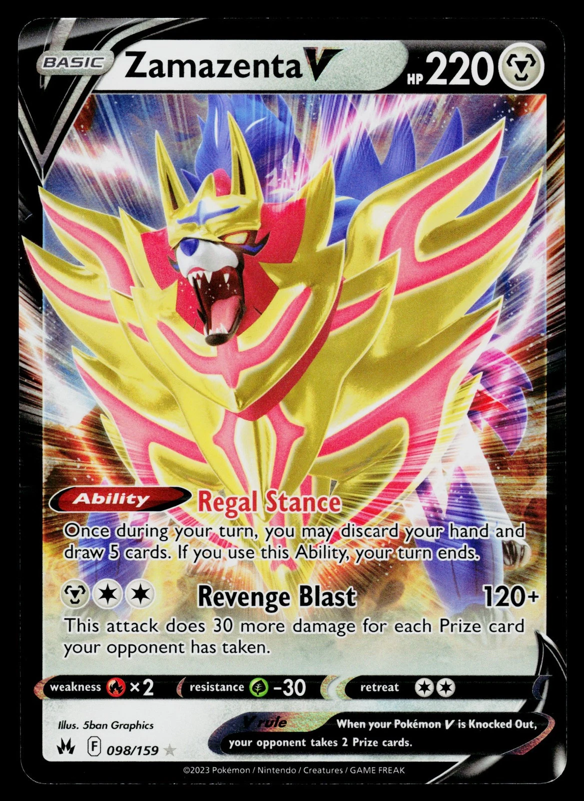 Zamazenta V - Crown Zenith #98 Price & Value ($0.92) | PokeScope