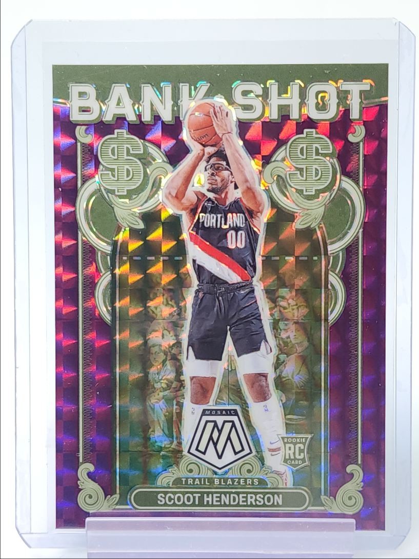 SCOOT HENDERSON 2023-24 MOSAIC BANK SHOT ROOKIE PURPLE PRIZM RC /99 Q1557
