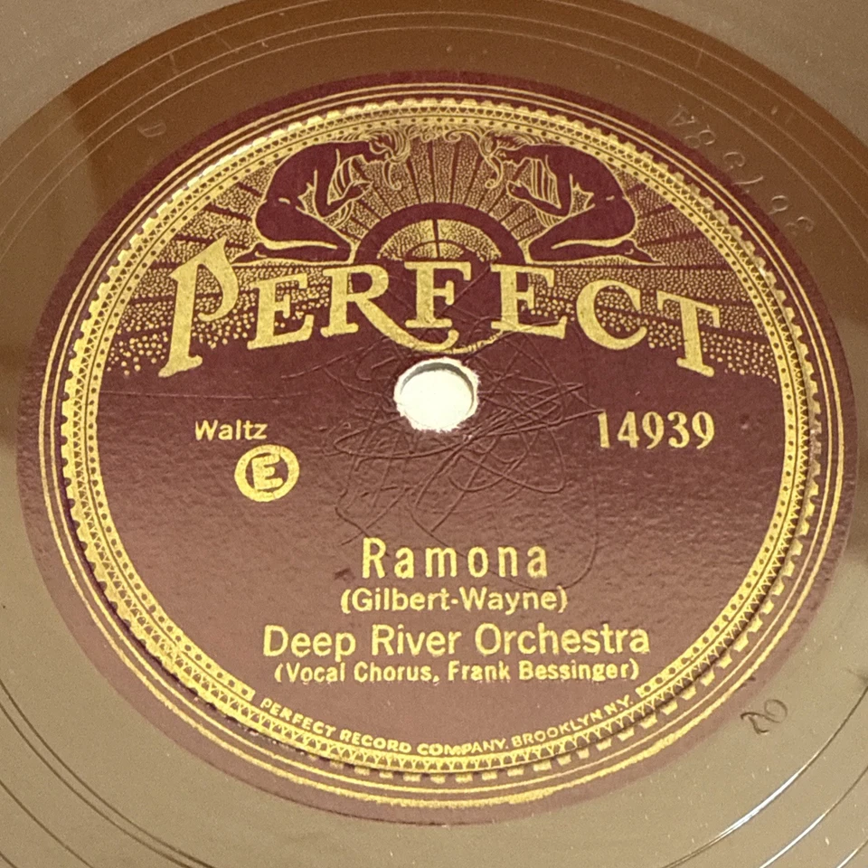 1928 JAZZ - DEEP RIVER ORCHESTRA 78 rpm PERFECT 14939 RAMONA Willard Robison V+ Foto 2 de 4